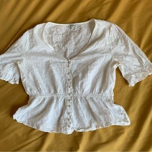 Lovely madewell cotton v neck blouse